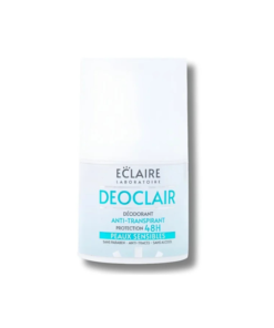 ECLAIRE Déodorant Anti-Transpirant Peaux Sensibles 50 ml offre une protection efficace contre la transpiration et les mauvaises odeurs tout en respectant les peaux sensibles.