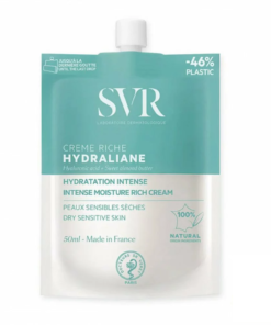 SVR HYDRALIANE CREME RICHE ’est la solution hydratante quotidienne 100% d’origine naturelle pour nourrir, apaiser et hydrater intensément pendant 24h*.