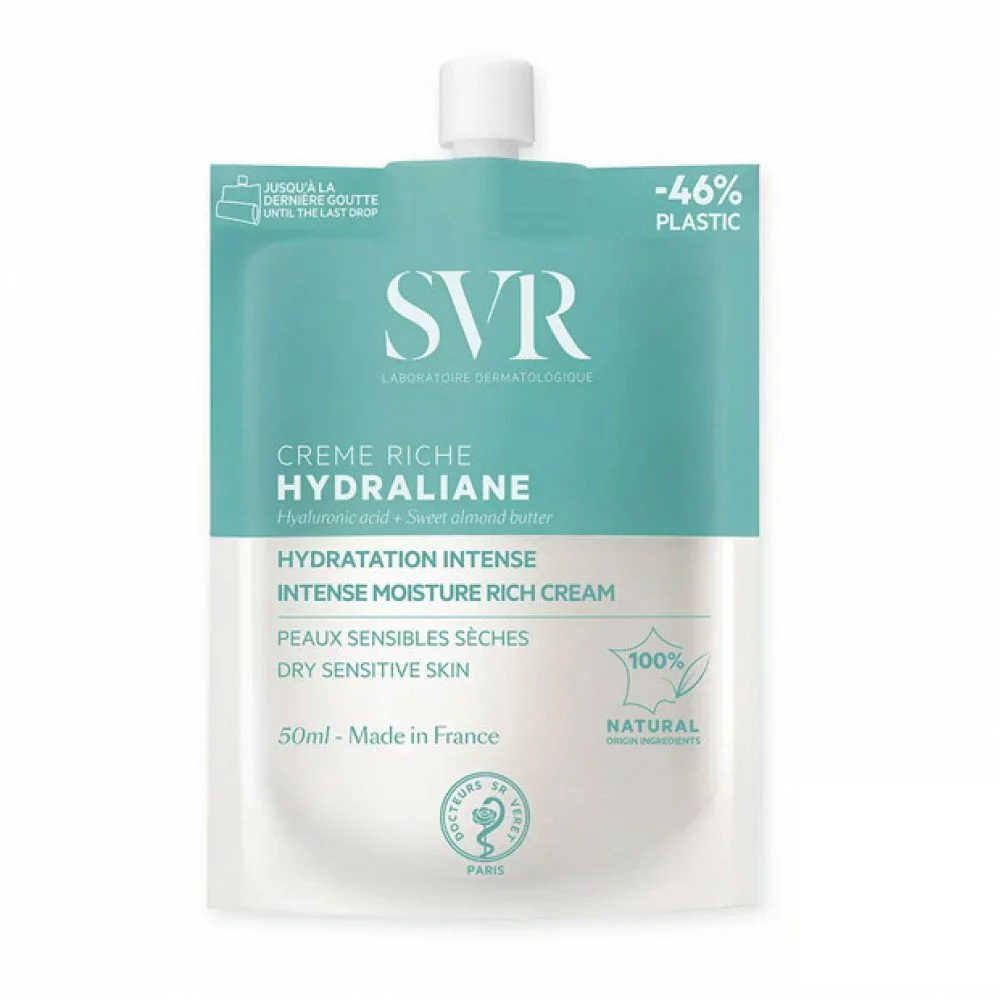SVR HYDRALIANE CREME RICHE ’est la solution hydratante quotidienne 100% d’origine naturelle pour nourrir, apaiser et hydrater intensément pendant 24h*.
